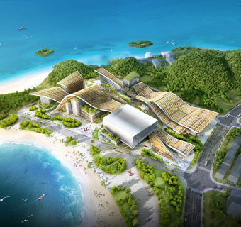 文化综合体 海边 水边 参数化 大屋盖 会议中心